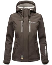 Marikoo Kleine Zicke Damen Softshell Frühling Übergangs Jacke Anthrazit Größe XXXL - Gr. 46