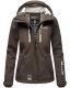 Marikoo Kleine Zicke Damen Softshell Frühling Übergangs Jacke Anthrazit Größe XXXL - Gr. 46