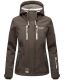 Marikoo Kleine Zicke Damen Softshell Frühling Übergangs Jacke Anthrazit Größe XXXL - Gr. 46