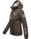 Marikoo Kleine Zicke Damen Softshell Frühling Übergangs Jacke Anthrazit Größe XXXL - Gr. 46