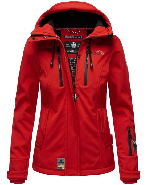 Marikoo Kleinezicke Damen Softshell Jacke Rot-Gr.XXXL