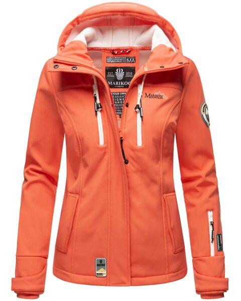 Marikoo Kleinezicke Damen Softshell Jacke Coral-Gr.XXXL