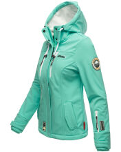 Marikoo Kleine Zicke Damen Softshell Frühling Übergangs Jacke Aqua Green Größe S - Gr. 36