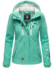 Marikoo Kleine Zicke Damen Softshell Frühling Übergangs Jacke Aqua Green Größe M - Gr. 38
