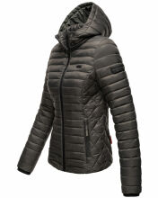 Marikoo Samtpfote leichte Damen Steppjacke Anthrazit Größe XS - Gr. 34