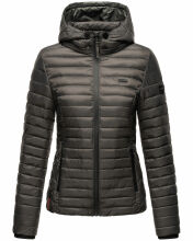 Marikoo Samtpfote leichte Damen Steppjacke Anthrazit Größe XS - Gr. 34