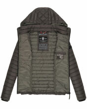 Marikoo Samtpfote leichte Damen Steppjacke Anthrazit Größe XS - Gr. 34