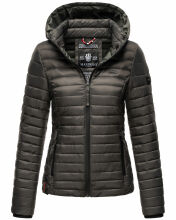 Marikoo Samtpfote leichte Damen Steppjacke Anthrazit Größe S - Gr. 36