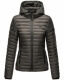 Marikoo Samtpfote leichte Damen Steppjacke Anthrazit Größe S - Gr. 36