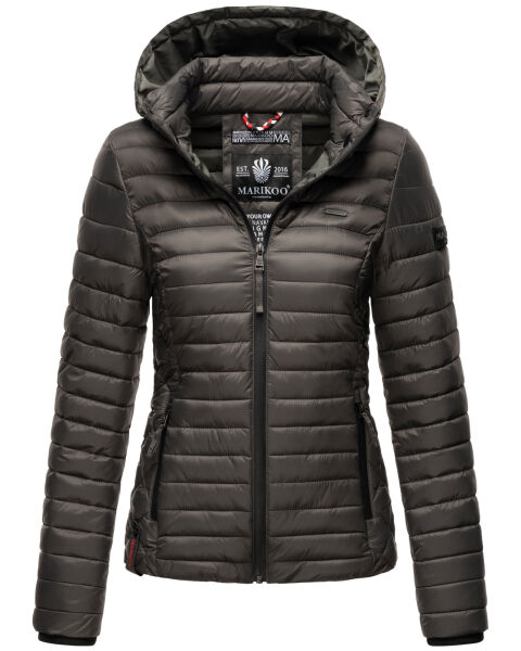 Marikoo Samtpfote leichte Damen Steppjacke Anthrazit Größe XXL - Gr. 44