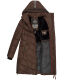Marikoo Armasa lange Damen Winter Steppjacke Dunkel Schoko Größe M - Gr. 38