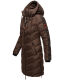 Marikoo Armasa lange Damen Winter Steppjacke Dunkel Schoko Größe XL - Gr. 42