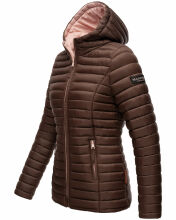 Marikoo Asraa Damen Übergangsjacke Steppjacke Dunkel Schoko Größe XL - Gr. 42