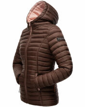 Marikoo Asraa Damen Übergangsjacke Steppjacke Dunkel Schoko Größe XL - Gr. 42