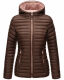 Marikoo Asraa Damen Übergangsjacke Steppjacke Dunkel Schoko Größe XL - Gr. 42