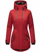 Navahoo Avrille Damen Parka Winterjacke mit Kapuze Blood Red Größe S - Gr. 36