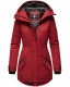 Navahoo Avrille Damen Parka Winterjacke mit Kapuze Blood Red Größe S - Gr. 36