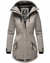 Navahoo Avrille Damen Parka Winterjacke mit Kapuze Zink Grau Größe M - Gr. 38