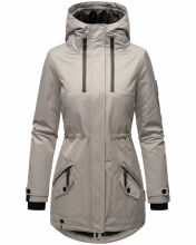 Navahoo Avrille Damen Parka Winterjacke mit Kapuze Zink Grau Größe M - Gr. 38