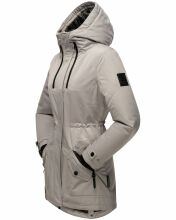 Navahoo Avrille Damen Parka Winterjacke mit Kapuze Zink Grau Größe M - Gr. 38