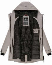 Navahoo Avrille Damen Parka Winterjacke mit Kapuze Zink Grau Größe M - Gr. 38