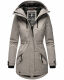 Navahoo Avrille Damen Parka Winterjacke mit Kapuze Zink Grau Größe M - Gr. 38
