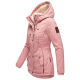 Marikoo Bikoo Damen gefütterte Winterjacke mit Teddyfell Powder Rose Größe S - Gr. 36
