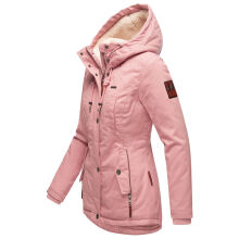 Marikoo Bikoo Damen gefütterte Winterjacke mit Teddyfell Powder Rose Größe M - Gr. 38