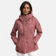 Marikoo Bikoo Damen gefütterte Winterjacke mit Teddyfell Terracotta Größe L - Gr. 40