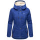 Marikoo Bikoo Damen gefütterte Winterjacke mit Teddyfell Blue Jean Größe L - Gr. 40
