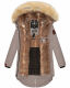 Navahoo Bombii Damen Winterjacke lang mit Kunstfell Zink Grau Größe S - Gr. 36