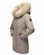 Navahoo Cristal Damen Winterjacke Parka mit Kunstfell Zink Grau Gr.M