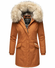 Navahoo Cristal Damen Winterjacke Parka mit Kunstfell Cinnamon Gr.M