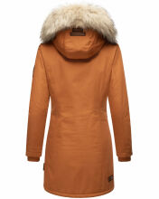 Navahoo Cristal Damen Winterjacke Parka mit Kunstfell Cinnamon Gr.M
