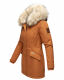 Navahoo Cristal Damen Winterjacke Parka mit Kunstfell Cinnamon Gr.M