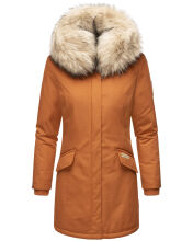Navahoo Cristal Damen Winterjacke Parka mit Kunstfell Cinnamon Gr.L