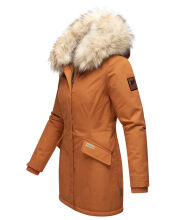 Navahoo Cristal Damen Winterjacke Parka mit Kunstfell Cinnamon Gr.L