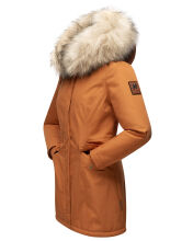 Navahoo Cristal Damen Winterjacke Parka mit Kunstfell Cinnamon Gr.L