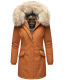 Navahoo Cristal Damen Winterjacke Parka mit Kunstfell Cinnamon Gr.L
