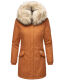 Navahoo Cristal Damen Winterjacke Parka mit Kunstfell Cinnamon Gr.L