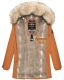 Navahoo Cristal Damen Winterjacke Parka mit Kunstfell Cinnamon Gr.L