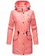 Navahoo Deike Damen Regenjacke Regenmantel lang Teddyfell Rose Coral Größe S - Gr. 36