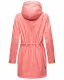 Navahoo Deike Damen Regenjacke Regenmantel lang Teddyfell Rose Coral Größe S - Gr. 36