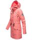 Navahoo Deike Damen Regenjacke Regenmantel lang Teddyfell Rose Coral Größe L - Gr. 40