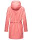 Navahoo Deike Damen Regenjacke Regenmantel lang Teddyfell Rose Coral Größe L - Gr. 40