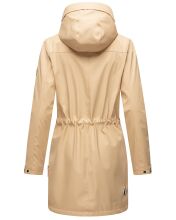 Navahoo Deike Damen Regenjacke Regenmantel lang Teddyfell Beige Größe XL - Gr. 42