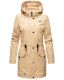 Navahoo Deike Damen Regenjacke Regenmantel lang Teddyfell Beige Größe XL - Gr. 42