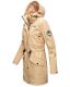Navahoo Deike Damen Regenjacke Regenmantel lang Teddyfell Beige Größe XL - Gr. 42