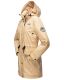 Navahoo Deike Damen Regenjacke Regenmantel lang Teddyfell Beige Größe XL - Gr. 42