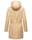 Navahoo Deike Damen Regenjacke Regenmantel lang Teddyfell Beige Größe XL - Gr. 42